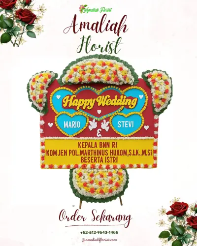 Karangan Papan Bunga Pernikahan di Kebon Padangan